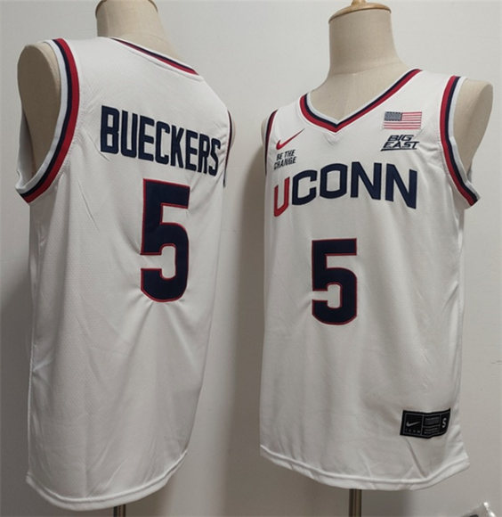 Youth White UConn Huskies ACTIVE PLAYER Custom White Stitched Basketball Jersey